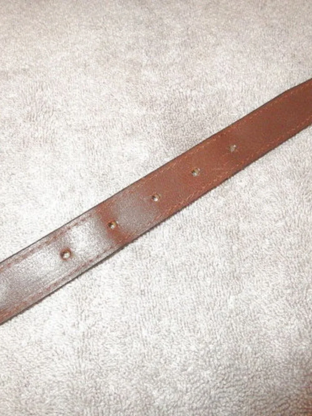 Fossil Leather Woven Tapestry Belt Size L Rainbow Piecework Boho Hippie Western